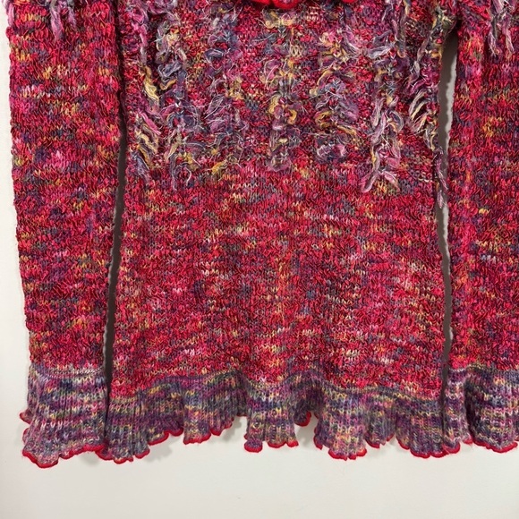 Chic Ruffled Knit Sweater in Multicolor - Picture 5 of 15